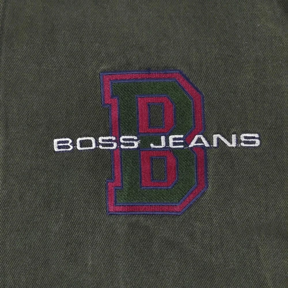 Vintage Boss Jeans Jacket Mens XL Varsity Bomber Made USA 90s Brockhurst